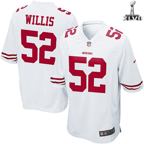Nike San Francisco 49ers 52 Patrick Willis Game White 2013 Super Bowl NFL Jersey Cheap