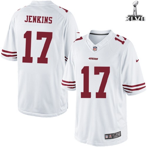 Nike San Francisco 49ers 17 A J Jenkins Limited White 2013 Super Bowl NFL Jersey Cheap