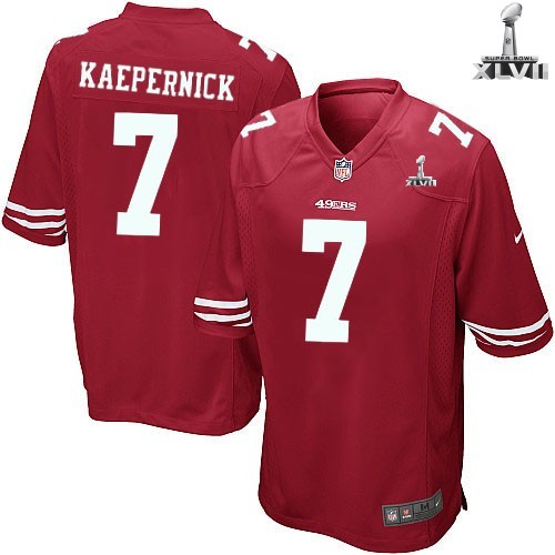 Nike San Francisco 49ers 7 Colin Kaepernick Game Red 2013 Super Bowl NFL Jersey Cheap