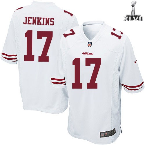 Nike San Francisco 49ers 17 A J Jenkins Game White 2013 Super Bowl NFL Jersey Cheap