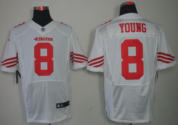 Nike San Francisco 49ers 8 Steve Young White Elite NFL Jerseys Cheap