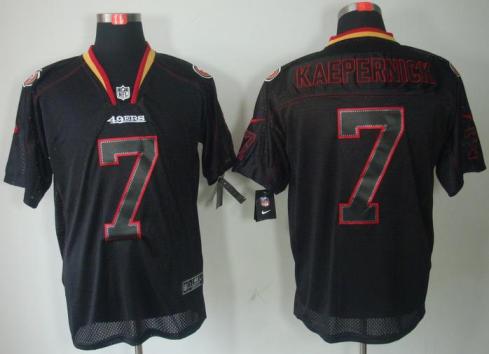 Nike San Francisco 49ers 7 Colin Kaepernick Lights Out Black NFL Jerseys Cheap