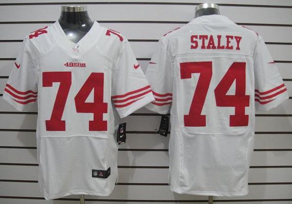 Nike San Francisco 49ers #74 Joe Staley White Elite NFL Jerseys Cheap