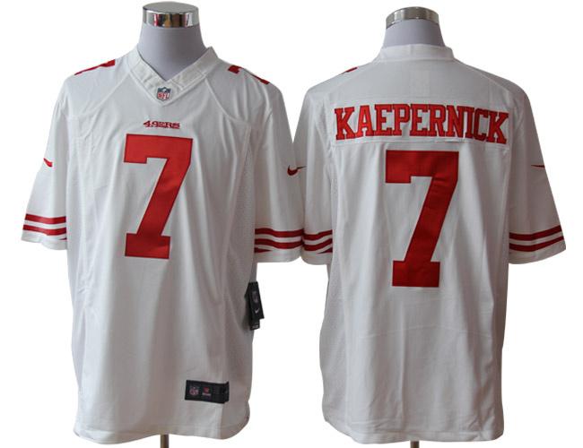 Nike San Francisco 49ers 7 Colin Kaepernick White Game LIMITED NFL Jerseys Cheap