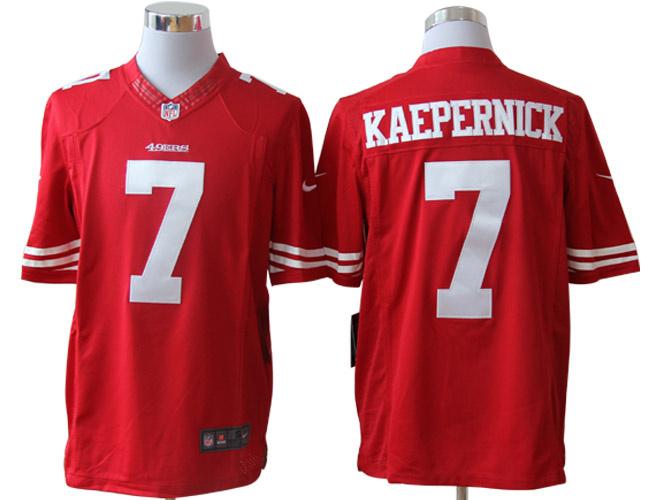 Nike San Francisco 49ers 7 Colin Kaepernick Red Game LIMITED NFL Jerseys Cheap