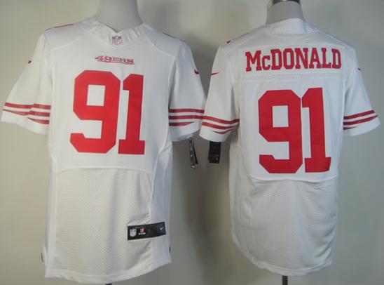 Nike San Francisco 49ers 91# Ray McDonald White Elite NFL Jerseys Cheap