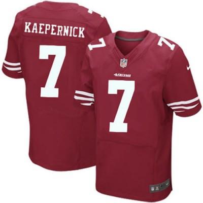 Nike San Francisco 49ers 7 Colin Kaepernick Red Elite NFL Jerseys Cheap