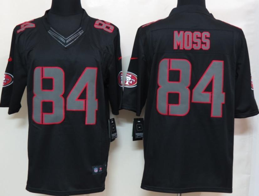 Nike San Francisco 49ers 84 Randy Moss Black Impact Game LIMITED NFL Jerseys Cheap