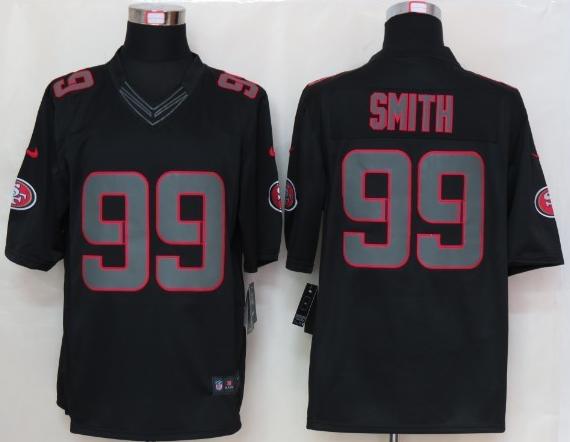 Nike San Francisco 49ers #99 Aldon Smith Black Impact Game LIMITED NFL Jerseys Cheap