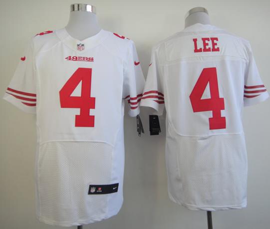 Nike San Francisco 49ers #4 Andy Lee White Elite NFL Jerseys Cheap