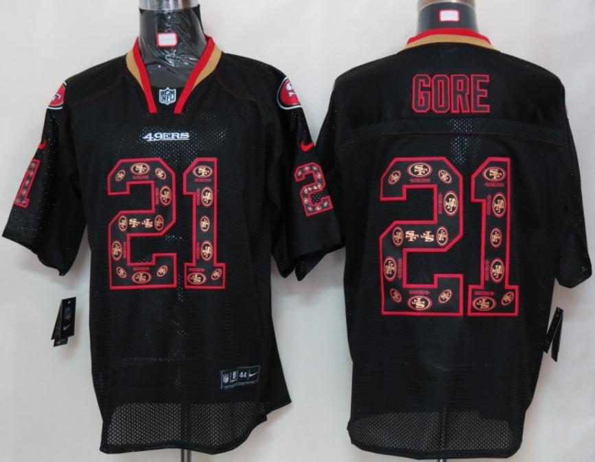 Nike San Francisco 49ers #21 Frank Gore Lights Out Black NFL Jerseys Cheap