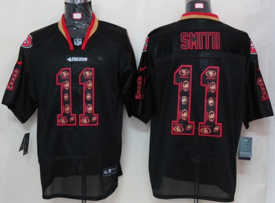 Nike San Francisco 49ers 11 Alex Smith Lights Out Black NFL Jerseys Cheap