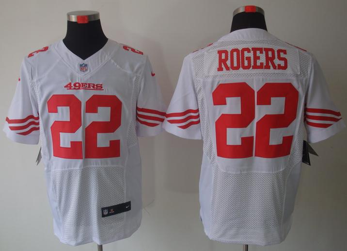 Nike San Francisco 49ers #22 Carlos Rogers White Elite NFL Jerseys Cheap