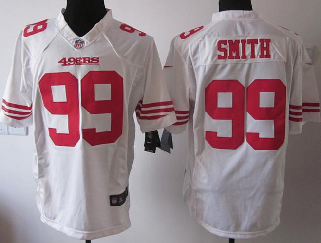 Nike San Francisco 49ers #99 Aldon Smith White Game LIMITED NFL Jerseys Cheap