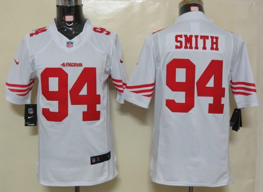 Nike San Francisco 49ers #94 Justin Smith White Game LIMITED NFL Jerseys Cheap