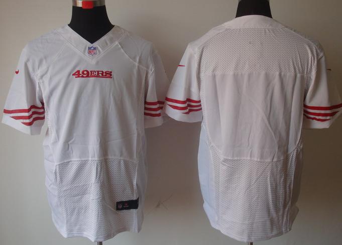 Nike San Francisco 49ers Blank White Elite NFL Jerseys Cheap
