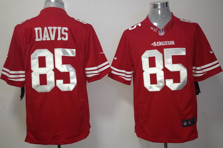 Nike San Francisco 49ers 85 Vernon Davis Red Game LIMITED NFL Jerseys Cheap