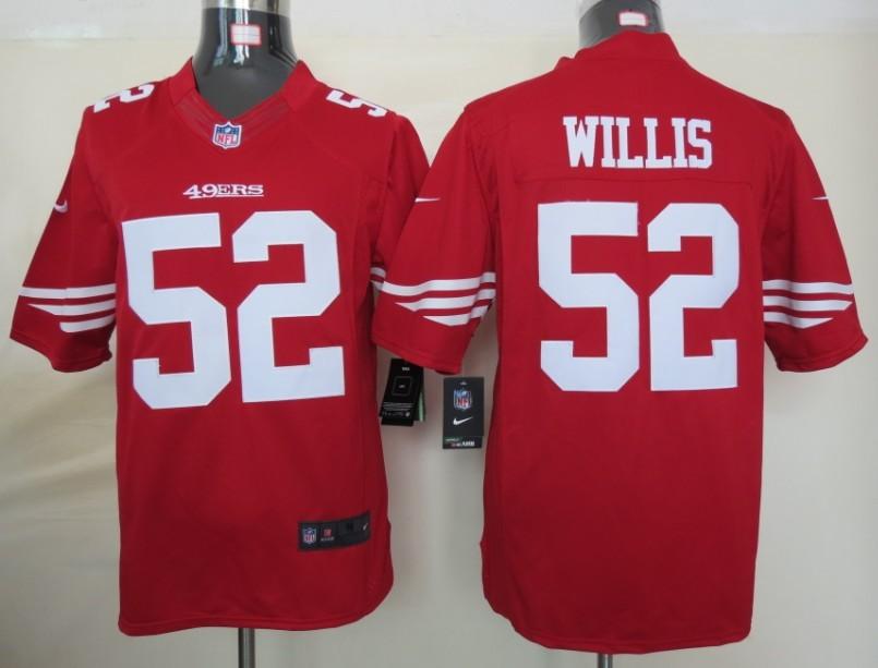 Nike San Francisco 49ers 52 Patrick Willis Red Game LIMITED NFL Jerseys Cheap