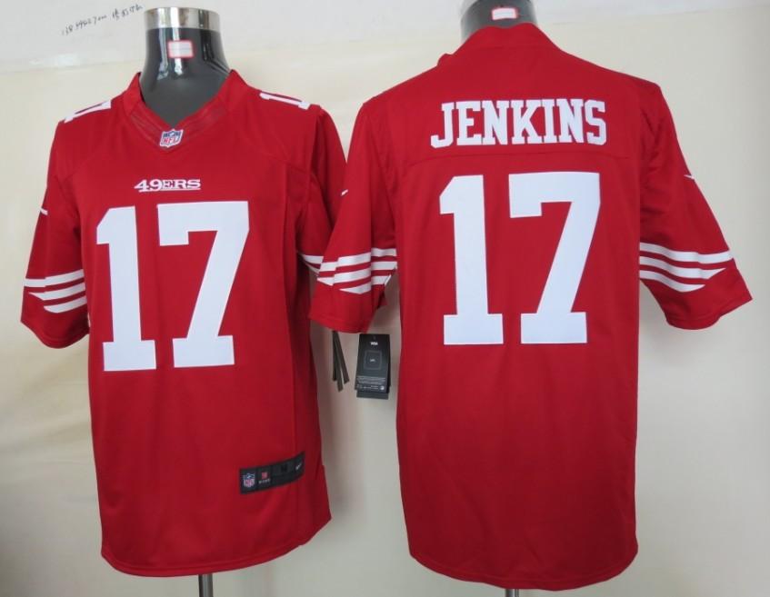 Nike San Francisco 49ers 17# A.J.Jenkins Red Game LIMITED NFL Jerseys Cheap