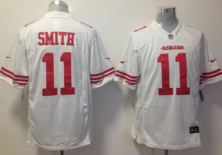 Nike San Francisco 49ers 11 Alex Smith White Game LIMITED NFL Jerseys Cheap