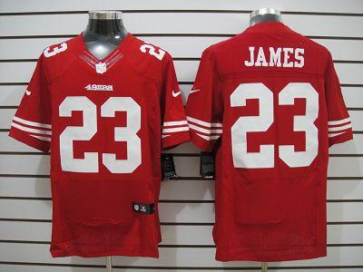 Nike San Francisco 49ers #23 James Red Elite Nike NFL Jersey Cheap
