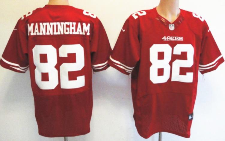 Nike San Francisco 49ers #82 Mario Manningham Red Elite Nike NFL Jerseys Cheap