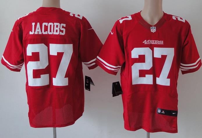 Nike San Francisco 49ers #27 Brandon Jacobs Red Elite Nike NFL Jerseys Cheap