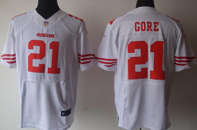Nike San Francisco 49ers 21 Frank Gore White Elite Nike NFL Jerseys Cheap