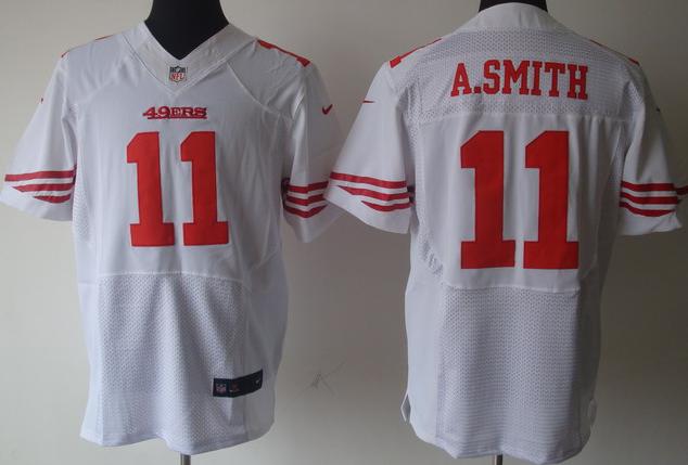 Nike San Francisco 49ers 11 Alex Smith White Elite Nike NFL Jerseys Cheap