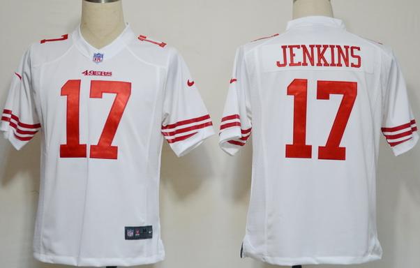 Nike San Francisco 49ers 17 Jenkins White Game NIKE NFL Jerseys Cheap