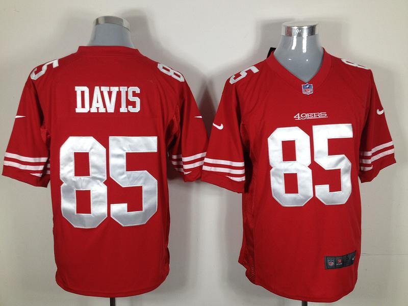 Nike San Francisco 49ers #85 Vernon Davis Red Nike NFL Jerseys Cheap