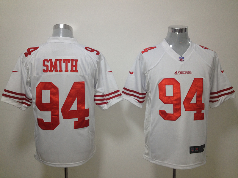 Nike San Francisco 49ers #94 Justin Smith White Nike NFL Jerseys Cheap