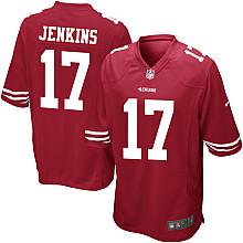 Nike San Francisco 49ers 17# A.J.Jenkins Red Nike NFL Jerseys Cheap