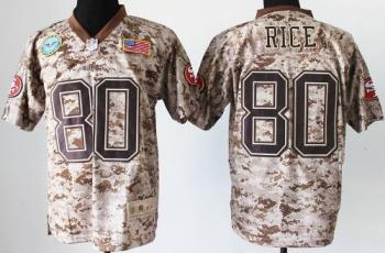Nike San Francisco 49ers 80 Jerry Rice Salute to Service Digital Camo Elite NFL Jersey Cheap