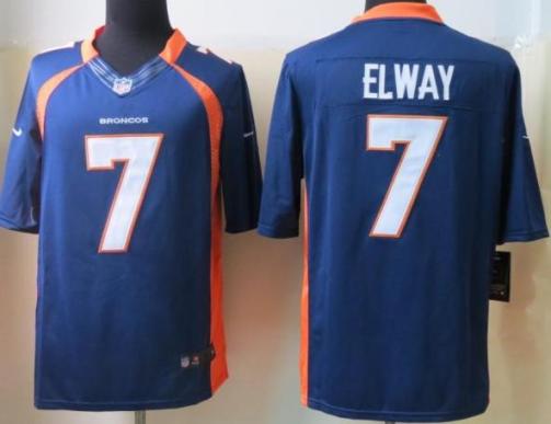 Nike Denver Broncos 7 John Elway Blue Limited NFL Jerseys Cheap