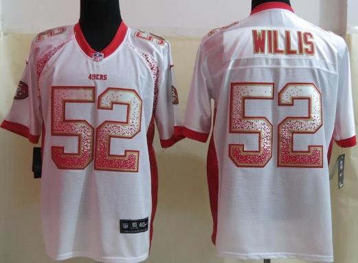 Nike San Francisco 49ers 52 Patrick Willis Drift Fashion Elite White NFL Jerseys Cheap