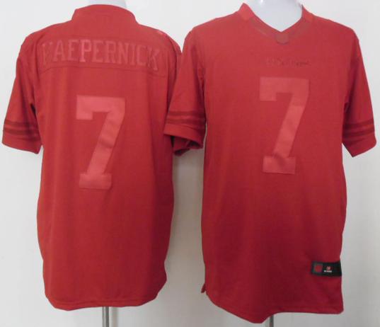 Nike San Francisco 49ers 7 Colin Kaepernick Red Drenched Limited NFL Jersey Cheap