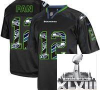 Nike Seattle Seahawks 12 Fan Lights Out Black NFL Elite 2014 Super Bowl XLVIII NFL Jerseys Cheap