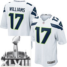 Nike Seattle Seahawks 17# Mike Williams White 2014 Super Bowl XLVIII NFL Jerseys Cheap