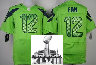 Nike Seattle Seahawks 12 FanGreen Elite 2014 Super Bowl XLVIII NFL Jerseys Cheap