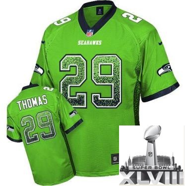 Nike Seattle Seahawks 29 Earl Thomas Green Drift Fashion Elite 2014 Super Bowl XLVIII NFL Jerseys Cheap