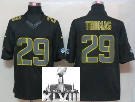 Nike Seattle Seahawks 29 Earl Thomas Black Impact Game LIMITED 2014 Super Bowl XLVIII NFL Jerseys Cheap