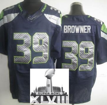 Nike Seattle Seahawks 39 Brandon Browner Elite Blue 2014 Super Bowl XLVIII NFL Jerseys Cheap