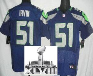 Nike Seattle Seahawks 51 Bruce Irvin Blue Elite 2014 Super Bowl XLVIII NFL Jerseys Cheap