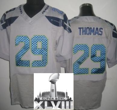 Nike Seattle Seahawks 29 Earl Thomas Grey Elite 2014 Super Bowl XLVIII NFL Jerseys Cheap