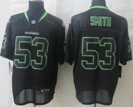 Nike Seattle Seahawks #53 Malcolm Smith Lights Out Black Elite Jerseys Cheap