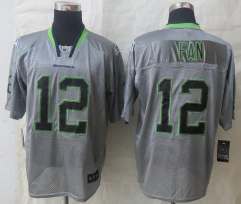 Nike Seattle Seahawks 12 Fan Lights Out Grey Elite NFL Jerseys Cheap