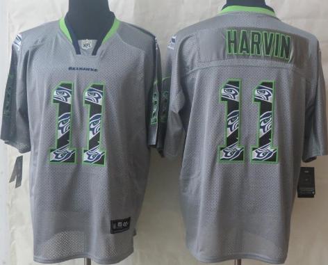Nike Seattle Seahawks 11 Percy Harvin Lights Out Grey Elite NFL Jersey 2014 New Cheap