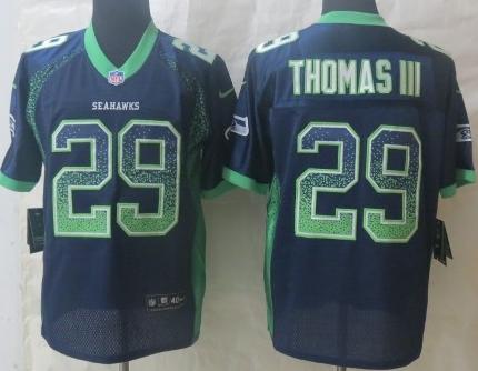 Nike Seattle Seahawks 29 Earl Thomas III Blue Drift Fashion Elite NFL Jerseys Cheap