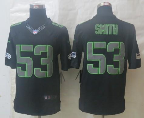 Nike Seattle Seahawks #53 Malcolm Smith Impact Limited Black NFL Jerseys Cheap